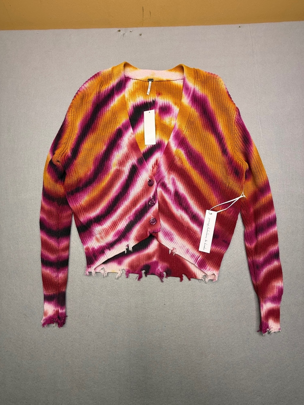 Young Fabulous & Broke Button-Down Sweater XS Multi